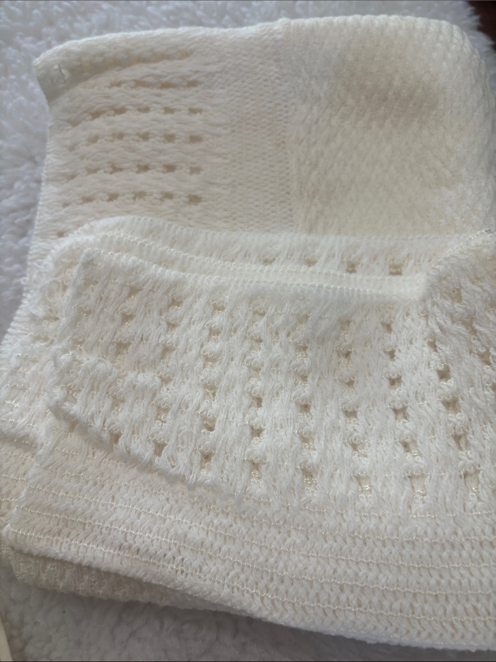 Baby Girl Ivory Lace Eyelet Dress & Bonnet Set | Northbury Textiles | NWT - Picture 5 of 13